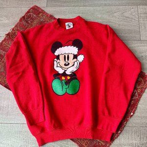 Vintage Mickey Mouse Christmas Crewneck Sweatshirt - image 1